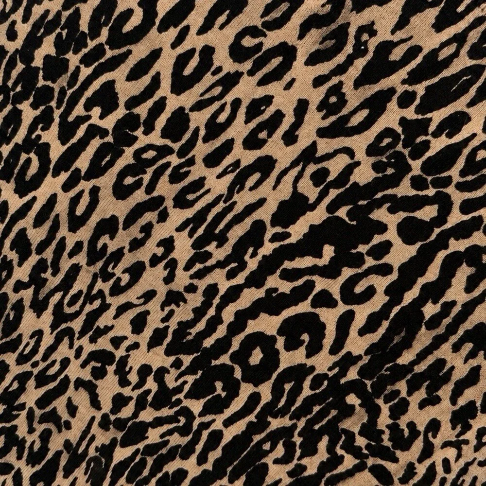 Ann Taylor Factory Leopard Cheetah Print Short Sleeve Knit Top Small NWT